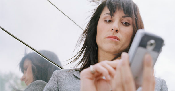 Woman using a smart phone